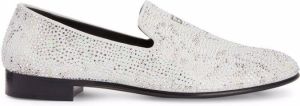 Giuseppe Zanotti Lewis rhinestone loafers White