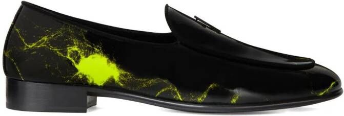 Giuseppe Zanotti lightning detail loafers Black
