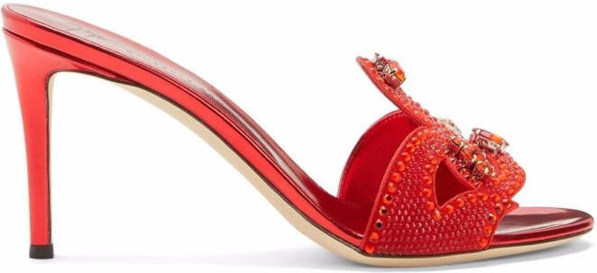 Giuseppe Zanotti Lili Borea embellished sandals Red