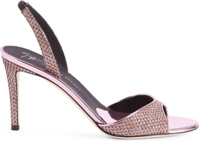 Giuseppe Zanotti Lilibeth 85mm fabric sandals Pink