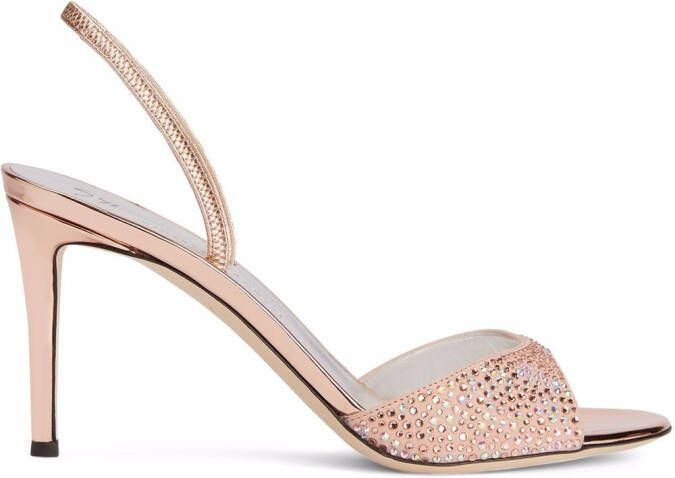 Giuseppe Zanotti Lilibeth Starlight slingback sandals Pink