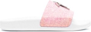 Giuseppe Zanotti logo open-toe slides Pink