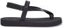 Giuseppe Zanotti logo-print thong-strap sandals Black - Thumbnail 1