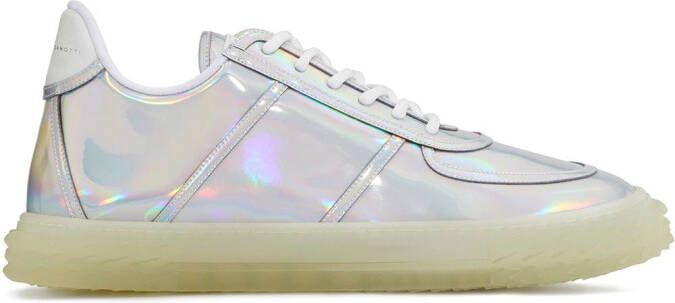 Giuseppe Zanotti low top holographic-effect sneakers White