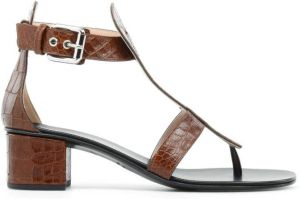 Giuseppe Zanotti Madie crocodile-embellished open-toe sandals Brown