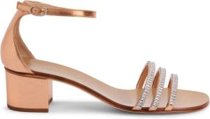 Giuseppe Zanotti Martha round-toe leather sandals Neutrals