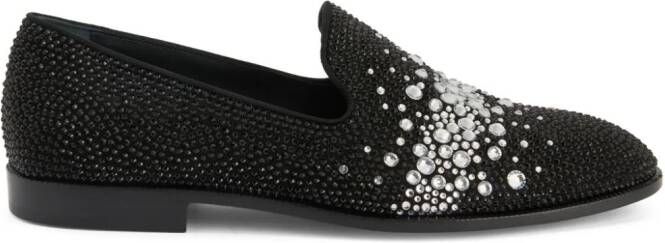 Giuseppe Zanotti Marthinique rhinestone-embellished loafers Black