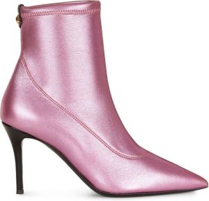 Giuseppe Zanotti metallic-print ankle boots Pink