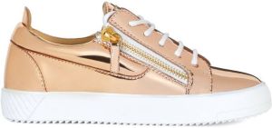 Giuseppe Zanotti metallic zipped sneakers Pink