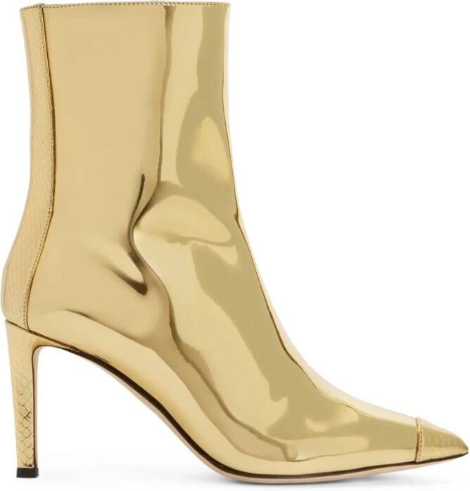 Giuseppe Zanotti Mirea 85mm leather boots Gold