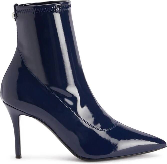 Giuseppe Zanotti Mirea 90mm leather ankle boots Blue