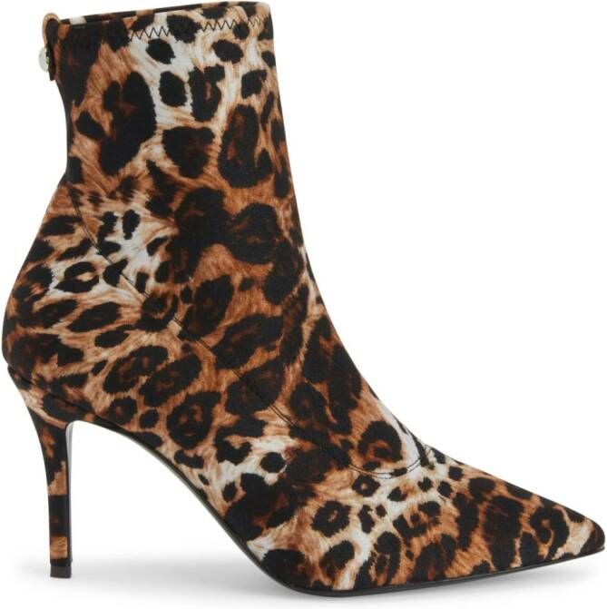 Giuseppe Zanotti Mirea 90mm leopard-print ankle boots Black