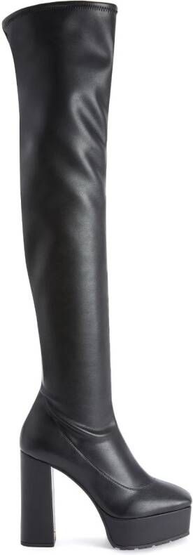 Giuseppe Zanotti Morgana 120mm leather boots Black