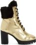 Giuseppe Zanotti Moyra 90mm metallic-effect boots Gold - Thumbnail 1