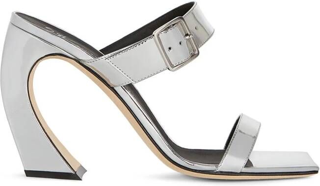 Giuseppe Zanotti Musa curved-heel sandals Silver