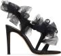 Giuseppe Zanotti Nausica tulle-strap satin sandals Black - Thumbnail 1