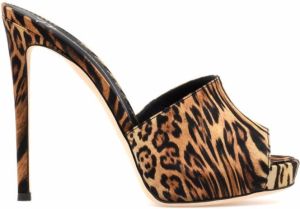 Giuseppe Zanotti Nettie leopard-print sandals Brown