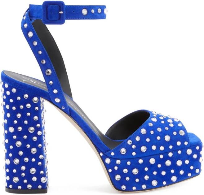 Giuseppe Zanotti New Betty 120mm crystal-embellished sandals Blue
