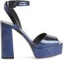 Giuseppe Zanotti New Betty 120mm leather sandals Blue - Thumbnail 1