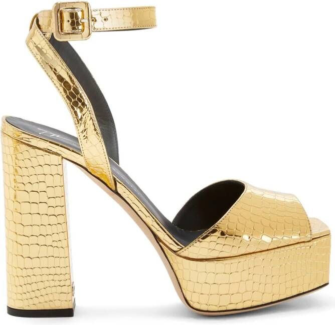 Giuseppe Zanotti New Betty leather sandals Gold