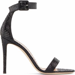 Giuseppe Zanotti Neyla snakeskin-effect leather sandals Black