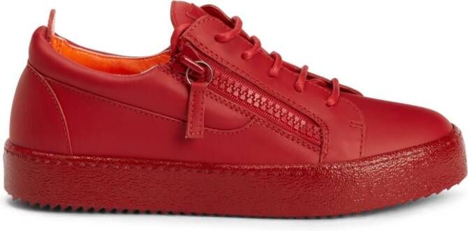Giuseppe Zanotti Nicki zip-detail sneakers Red