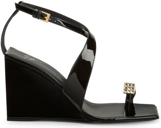 Giuseppe Zanotti Nihao Ring 105mm sandals Black