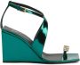 Giuseppe Zanotti Nihao Ring 105mm sandals Green - Thumbnail 1
