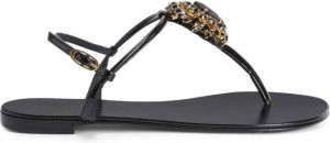 Giuseppe Zanotti Odam crystal-embellished sandals BLACK