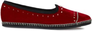 Giuseppe Zanotti Otium velvet loafers Red