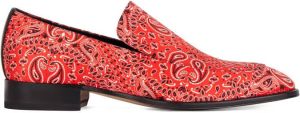 Giuseppe Zanotti paisley print loafers Red