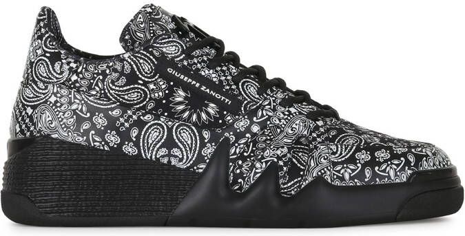 Giuseppe Zanotti paisley print sneakers Black