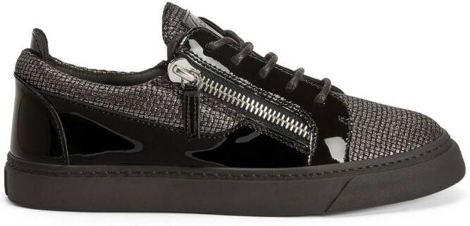 Giuseppe Zanotti paneled low-top sneakers Black