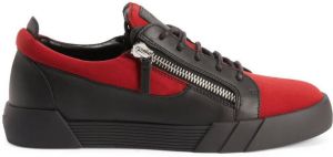 Giuseppe Zanotti panelled leather sneakers Red