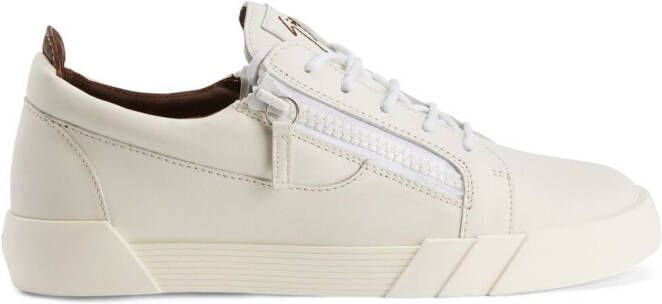 Giuseppe Zanotti panelled leather sneakers White