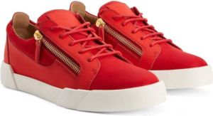 Giuseppe Zanotti panelled low top sneakers Red