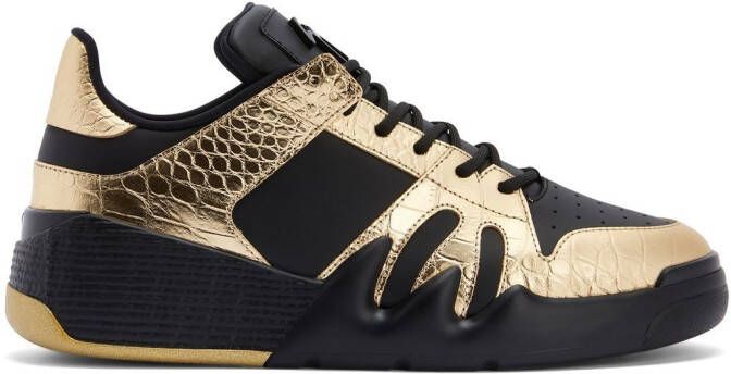 Giuseppe Zanotti panelled metallic sneakers Black