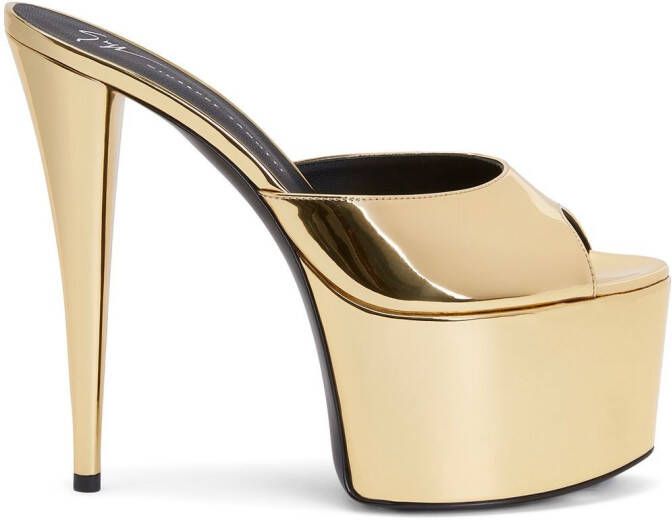 Giuseppe Zanotti peep-toe platform sandals Gold