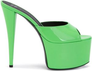 Giuseppe Zanotti peep-toe platform sandals Green