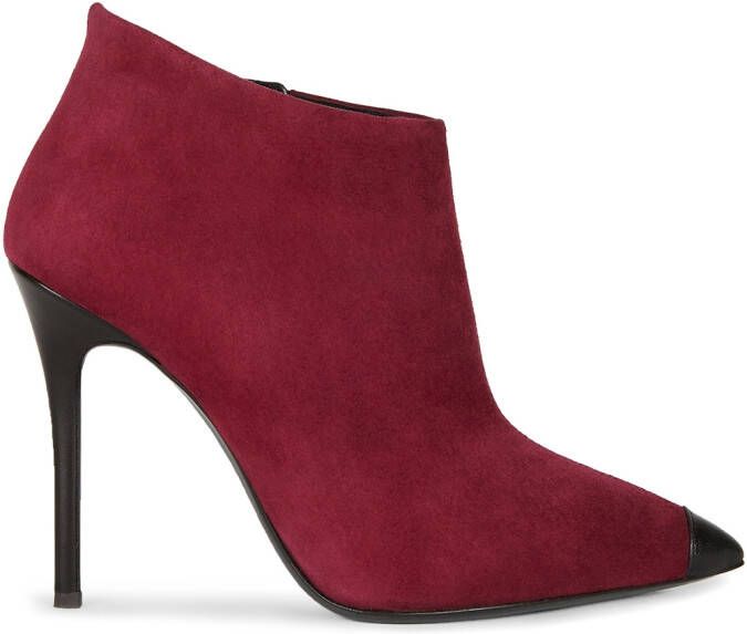 Giuseppe Zanotti pointed leather ankle boots Red