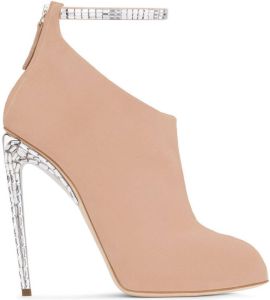 Giuseppe Zanotti Puchi suede ankle boots Pink
