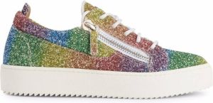Giuseppe Zanotti rainbow glitter sneakers Multicolour