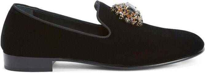 Giuseppe Zanotti Remye rhinestone-embellished loafers Black