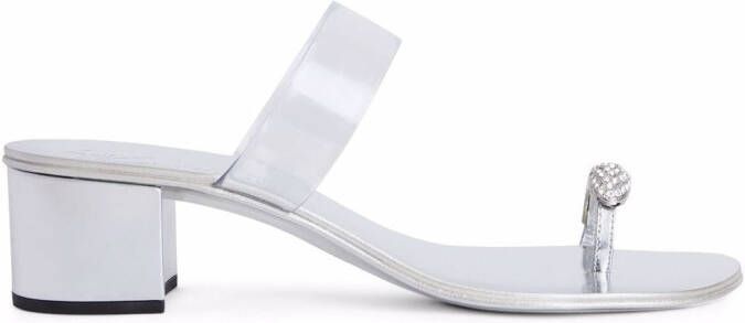 Giuseppe Zanotti Ring Plexi 40mm sandals Silver