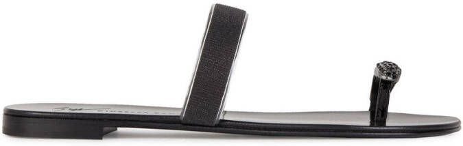 Giuseppe Zanotti Ring plexy sandals Black