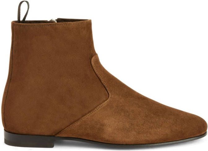 Giuseppe Zanotti Ron suede ankle boots Brown