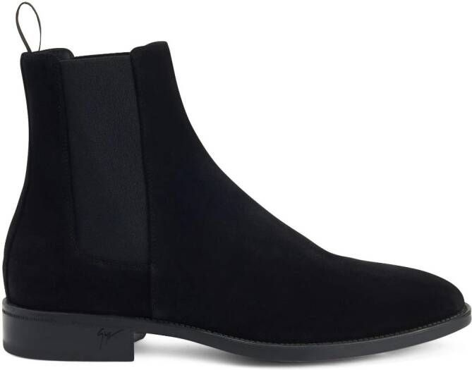 Giuseppe Zanotti Ryim elasticated-panel velvet boots Black