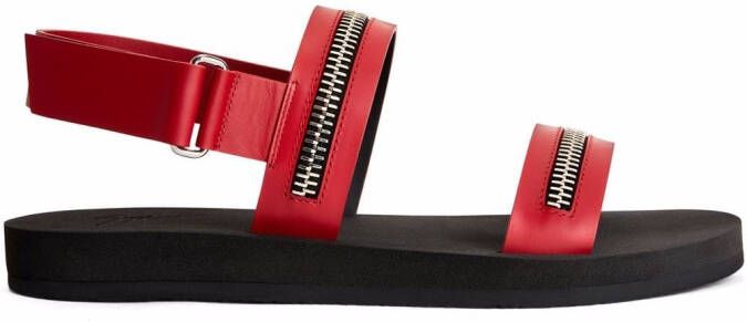 Giuseppe Zanotti Saiph zip-embellished sandals Red