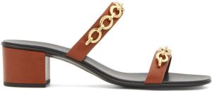 Giuseppe Zanotti Sandrine Metal 40mm sandals Brown