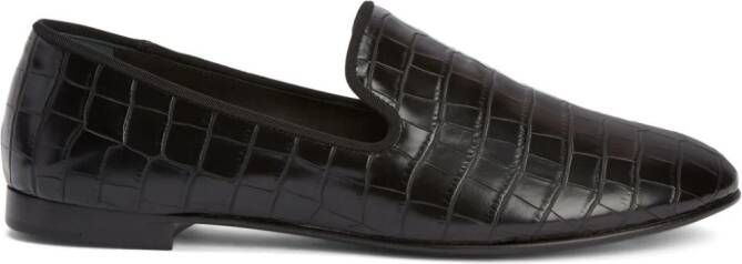 Giuseppe Zanotti Seymour embossed leather loafers Black